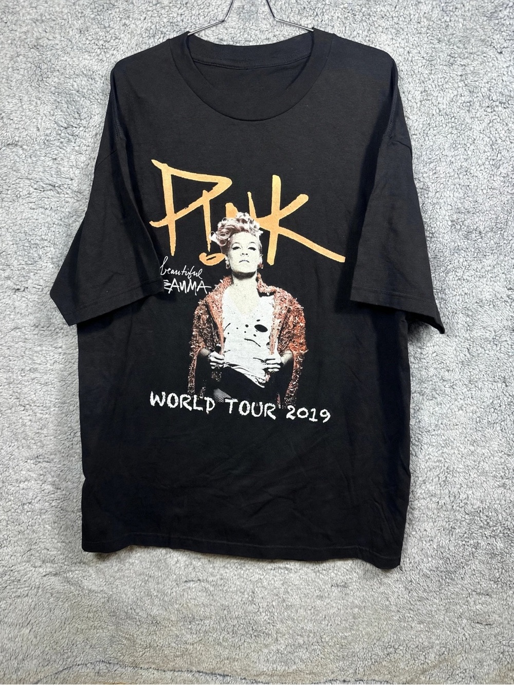 Black 'Pink World Tour 2019' Graphic Kids Tee